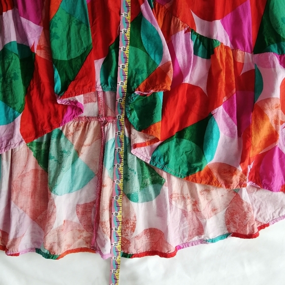 Anthropolgie Abel The Label Asymmetrical Geometic Colourful Midi Dress Small - Picture 16 of 17